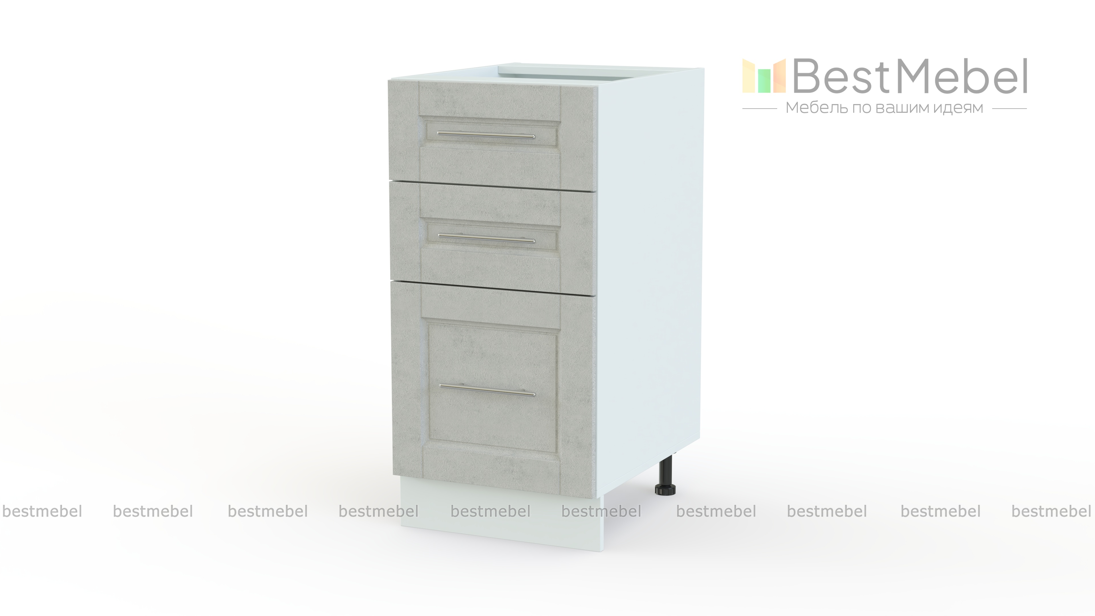 Шкаф нижний с 3-мя ящиками Сканди BMS