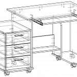 Схема сборки Компьютерный стол СС 08.01 BMS