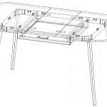 Чертеж Кухонный стол Альма Нео 15 BMS