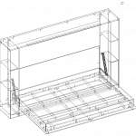Чертеж Шкаф-кровать с диваном Пальм 1 BMS