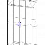 Чертеж Шкаф для одежды ШО-11 BMS