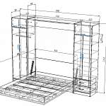 Чертеж Шкаф-кровать трансформер Рада BMS