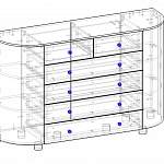 Чертеж Комод радиусный Классик 12 BMS