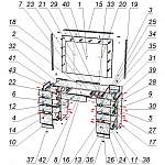 Схема сборки Туалетный столик Гласс 8 BMS