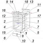 Схема сборки Шкаф нижний с 3-мя ящиками Изабелла BMS