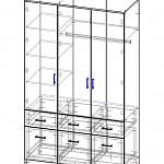 Чертеж Шкаф распашной Глянец 14 BMS