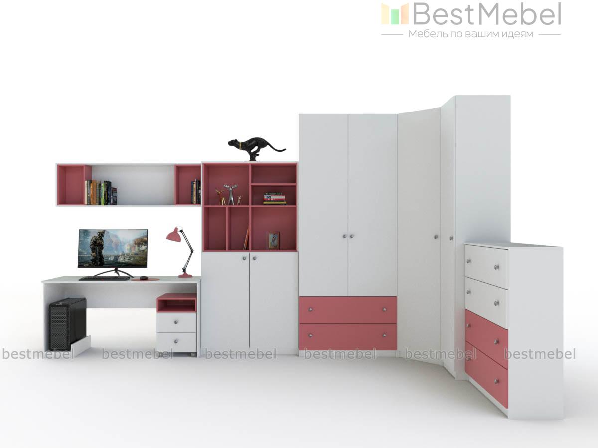 Стенка с угловым шкафом и столом Роза BMS - Фото