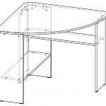 Чертеж Угловой стол Ученик-2 BMS