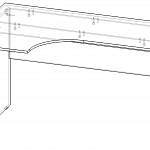Чертеж Стол эргономичный СТ-правый BMS