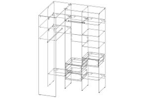 Гардеробная угловая Страйп 3  (1500х2300х1200)