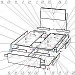 Схема сборки Двуспальная кровать Партея-111 BMS