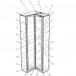 Чертеж Шкаф угловой Майк 4 BMS