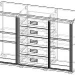 Чертеж Комод-купе Лея Люкс BMS