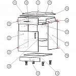 Схема сборки Стол кухонный Лира однодверный с 1 ящиком BMS
