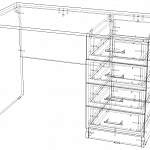 Чертеж Письменный стол СП4 BMS