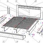 Схема сборки Кровать двуспальная Каприз BMS