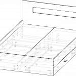 Чертеж Кровать с ящиком Норд 3 BMS