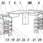 Схема сборки Геймерский стол Ньютон-7 BMS