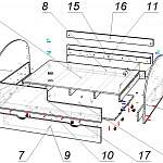Схема сборки Кровать с ящиком и бортиком Football BMS