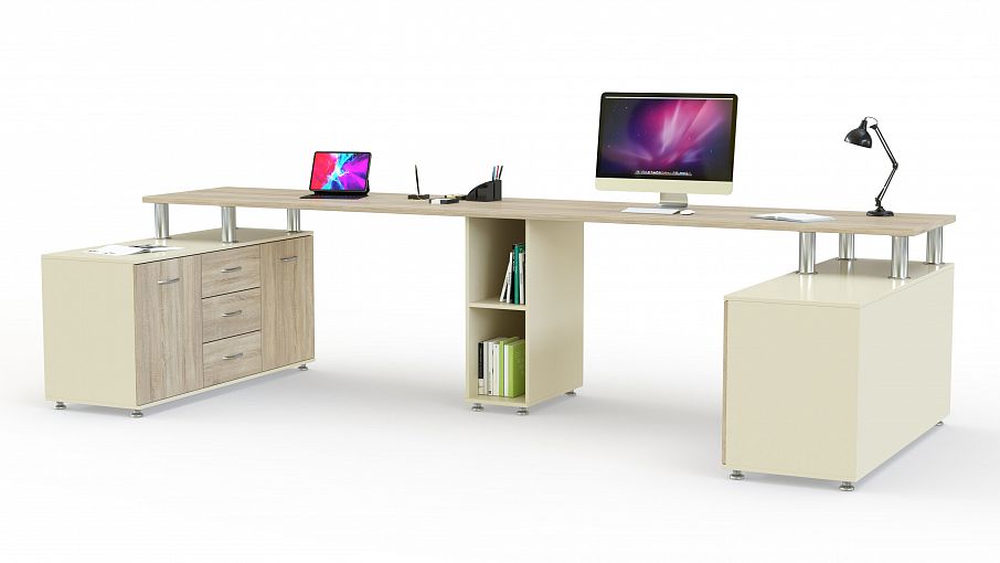Письменный стол для двоих Колор 59 BMS - Фото