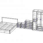 Чертеж Мебель для спальни Грация BMS