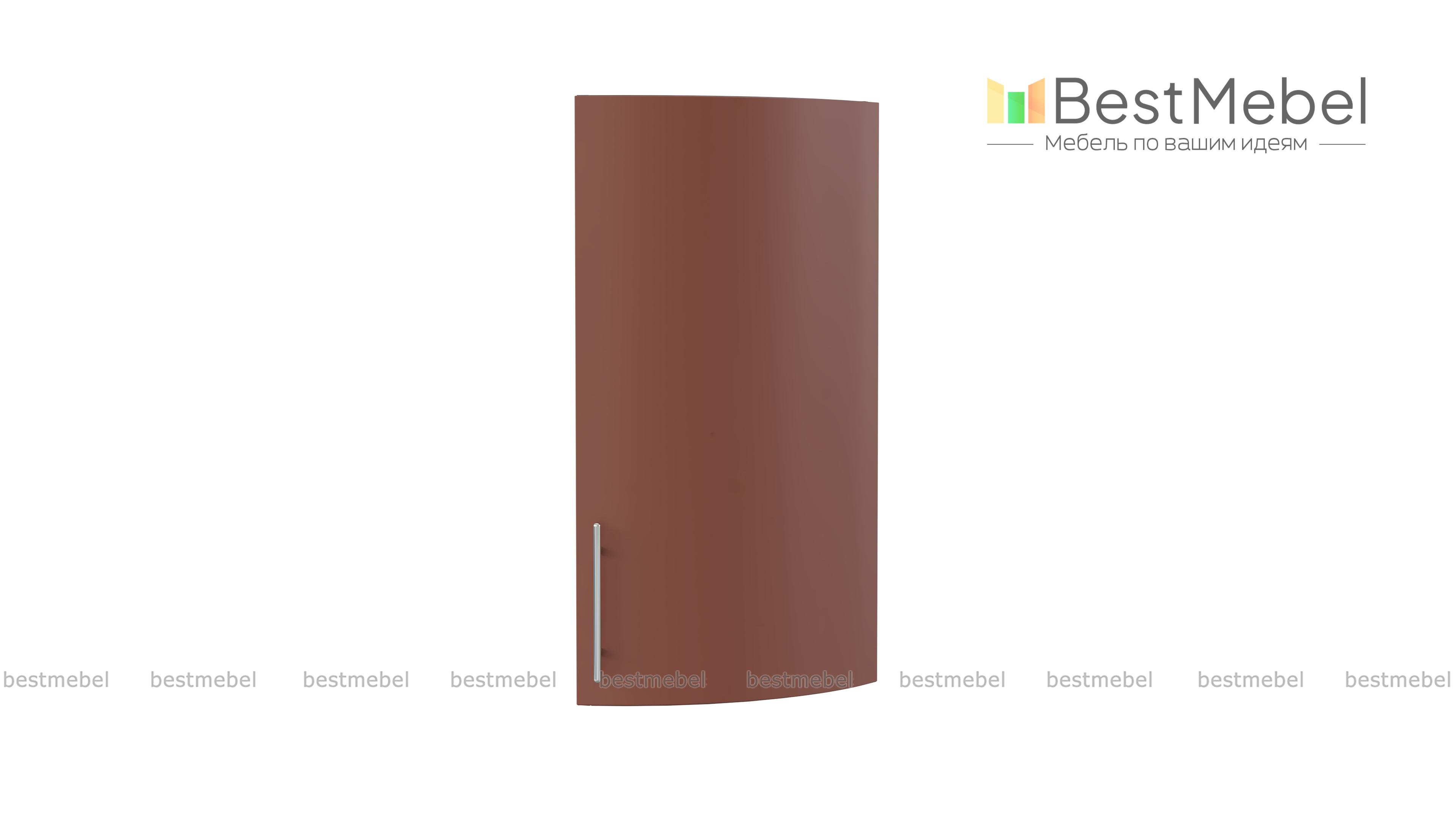 Шкаф верхний торцевой радиусный Валерий BMS - Фото