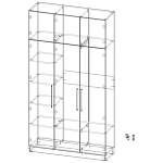 Распашной шкаф Вилета 6 (1200х2200х400)