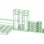 Чертеж Мебель для спальни Фиеста BMS