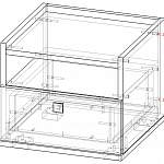 Чертеж Тумба прикроватная Квадро BMS