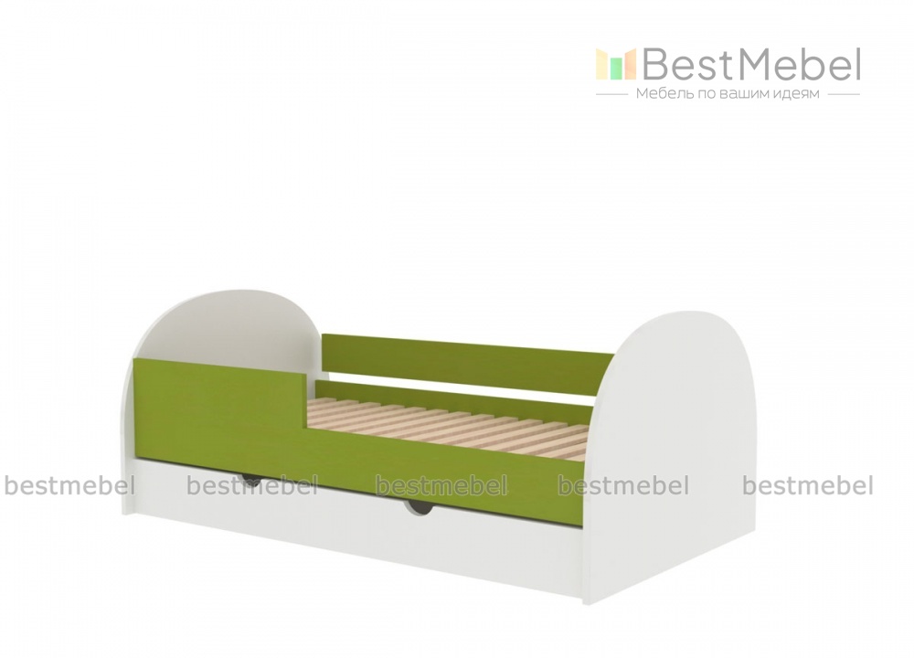 Кровать с ящиком и бортиком Football BMS