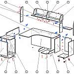 Схема сборки Угловой стол Ника-9 BMS
