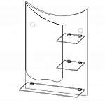 Чертеж Зеркало для ванной Долли 4 BMS