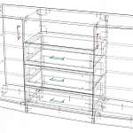 Чертеж Комод Виктория Комби BMS