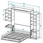 Чертеж Шкаф-кровать трансформер Миора BMS