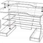 Чертеж Геймерский стол Берри 5 BMS