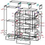 Схема сборки Комод Пехотин К-3+5 BMS
