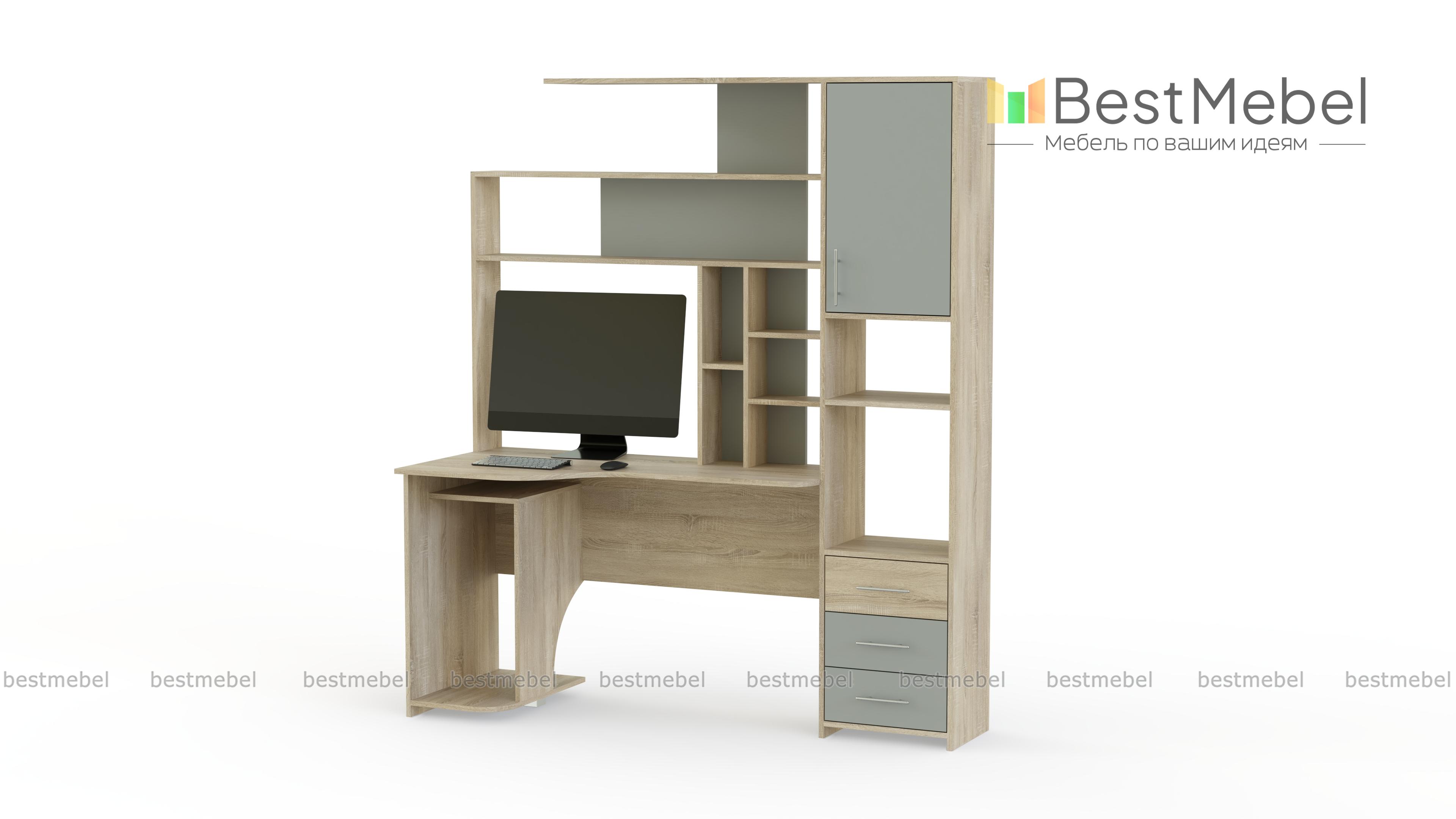 Стол компьютерный Тип 6 BMS - Фото