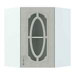 Шкаф верхний угловой остекленный Настя BMS - Фото 5