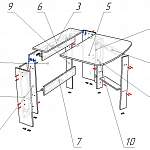 Схема сборки Кухонный стол С6 BMS