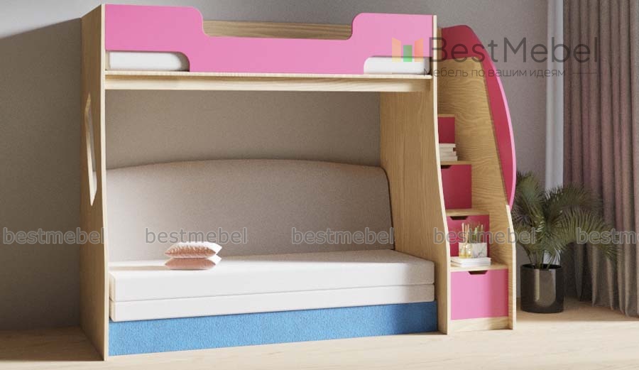Кровать-чердак с диваном Пума 3 BMS