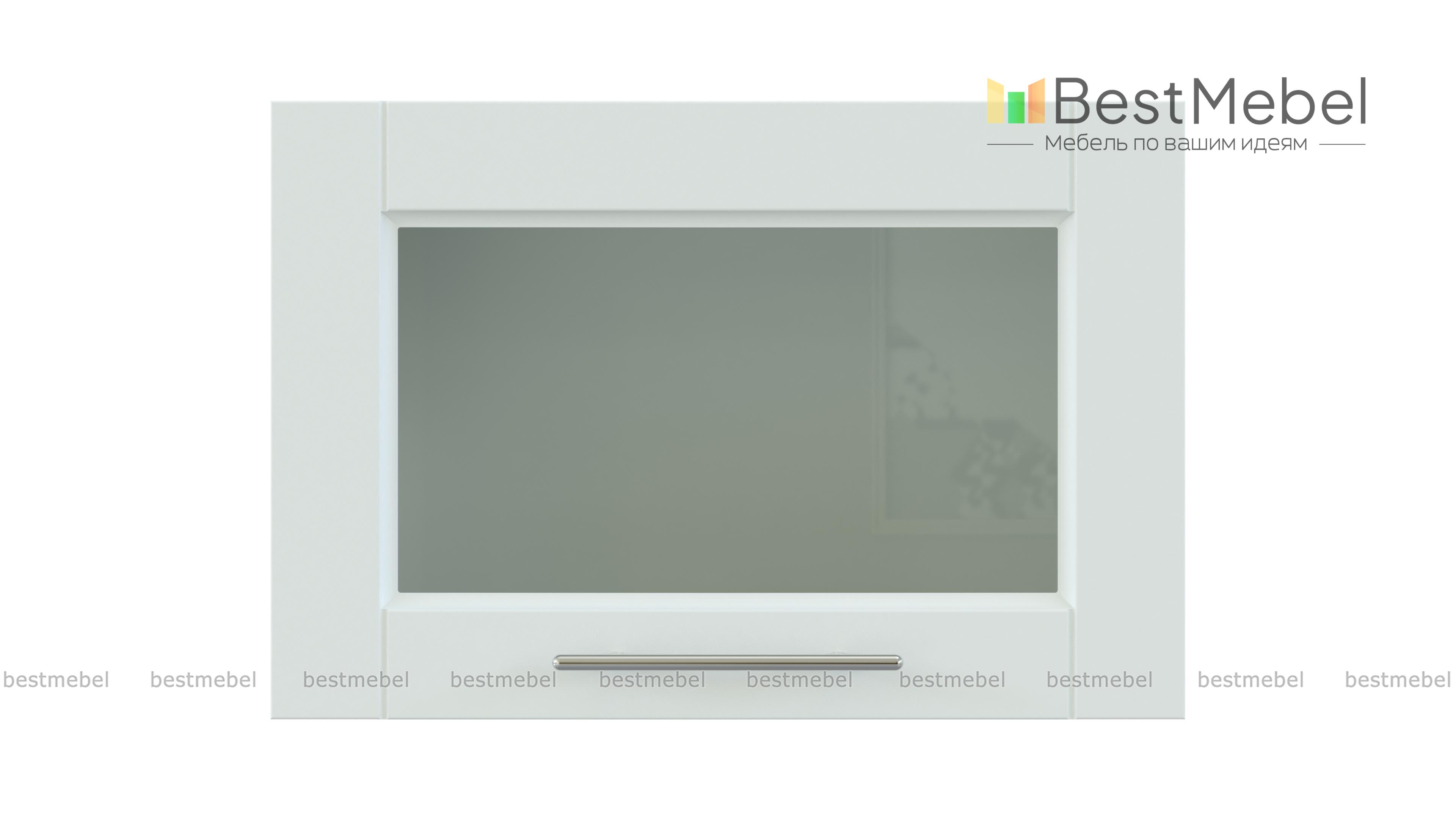 Шкаф верхний горизонтальный остекленный Сканди BMS - Фото