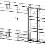 Чертеж Стенка в гостиную TV-23 BMS