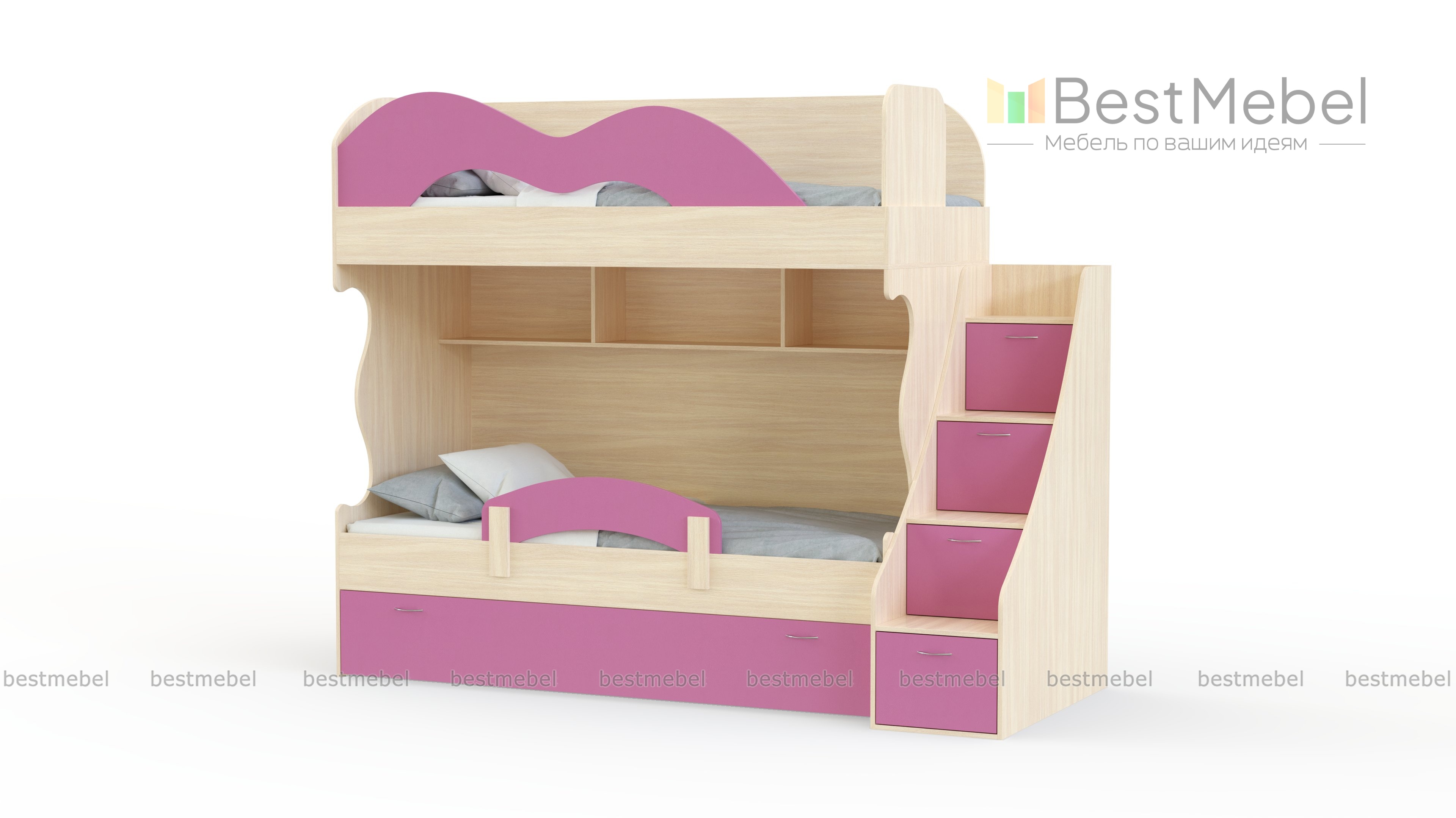 Детская двухъярусная кровать Бамбини BMS