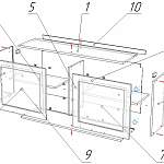 Схема сборки Шкаф навесной со стеклом 1000 Греция BMS