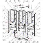 Схема сборки Шкаф книжный Кволли 16.10 BMS