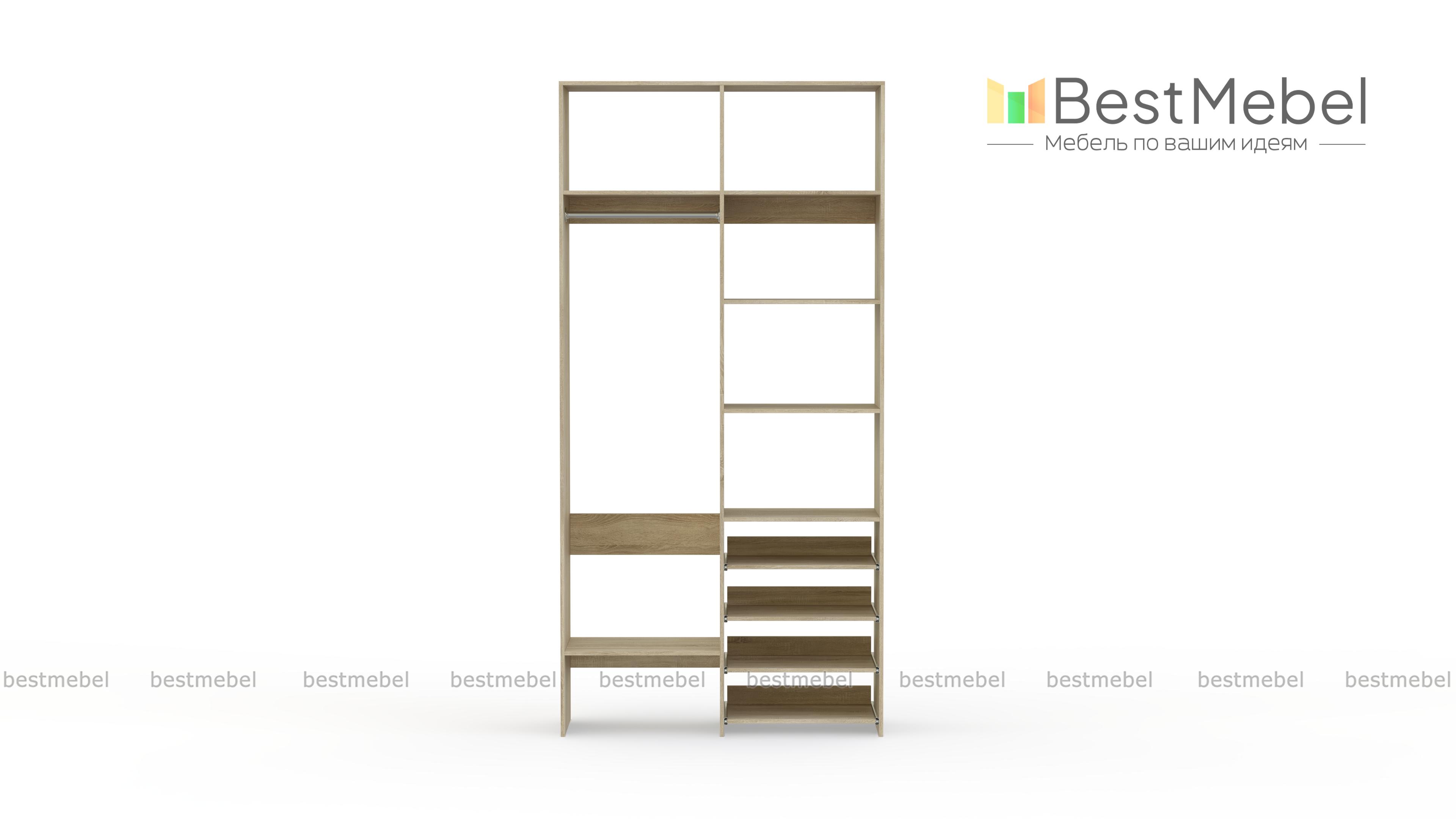 Стеллаж для одежды Мирта 79 BMS - Фото