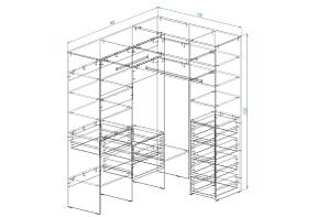 Гардеробная угловая Страйп 4 (1800х2000х1300)