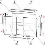 Схема сборки Шкаф верхний с 2-мя дверцами Шарлин BMS