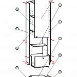 Схема сборки Шкаф пенал с 1-ой дверцей и 2-мя ящиками Прованс BMS