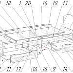 Схема сборки Кровать с ящиками Л3 BMS